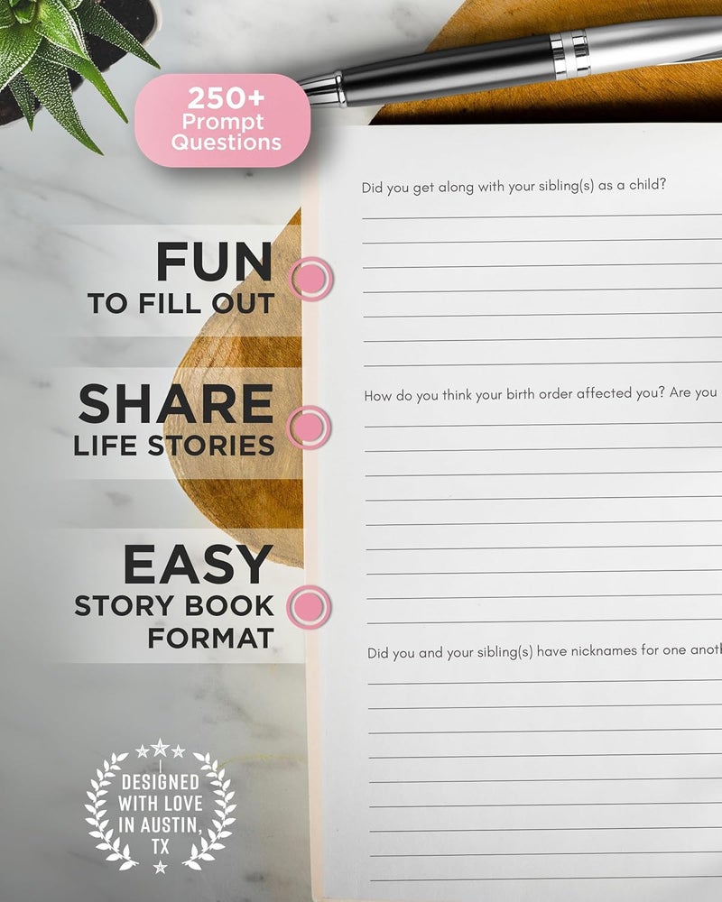 Coco & Lan Gigi's Story Journal: A Meaningful Keepsake for Gigi to Share Her Life Journey and Memories, Book Includes 250+ Prompt Questions, Sentimental Gifts Idea for Mother's Day, Birthday, Christmas - Image 4